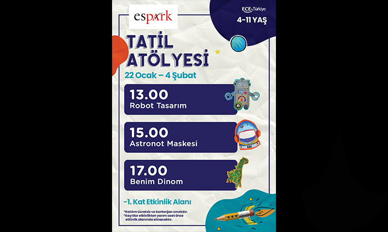 Espark, çocuk atölyesi ile minik zekâları keşfe davet ediyor!