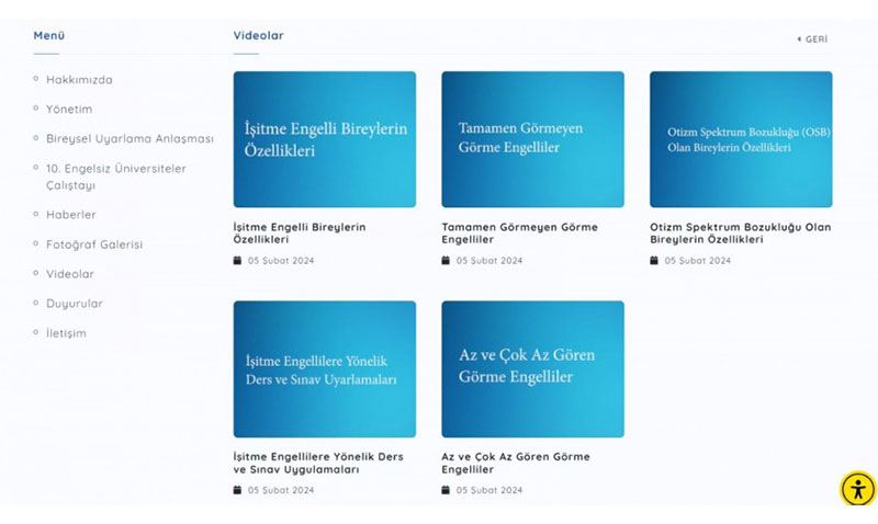 Engelli renciler Biriminden zel videolar