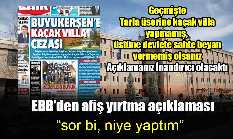 Büyükşehir’den afişlerin yırtılması ile ilgili açıklama