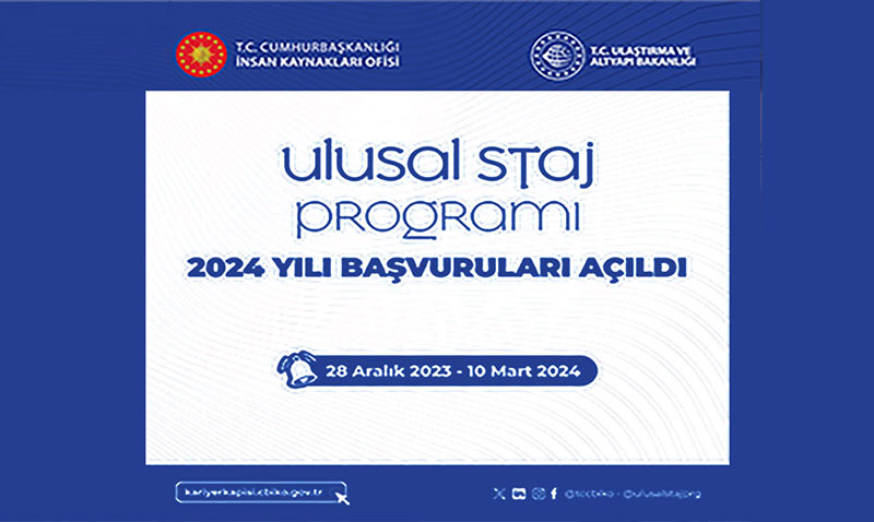 Ulusal Staj Programı 2024 Yılı Başvuruları Başladı