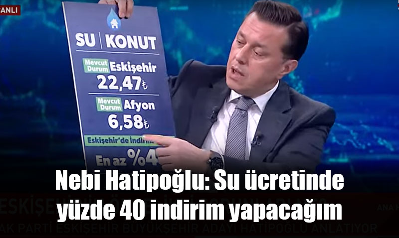 Hatipoğlu: 2 sene içerisinde çeşmemizden akan suyu içilebilir duruma getireceğiz