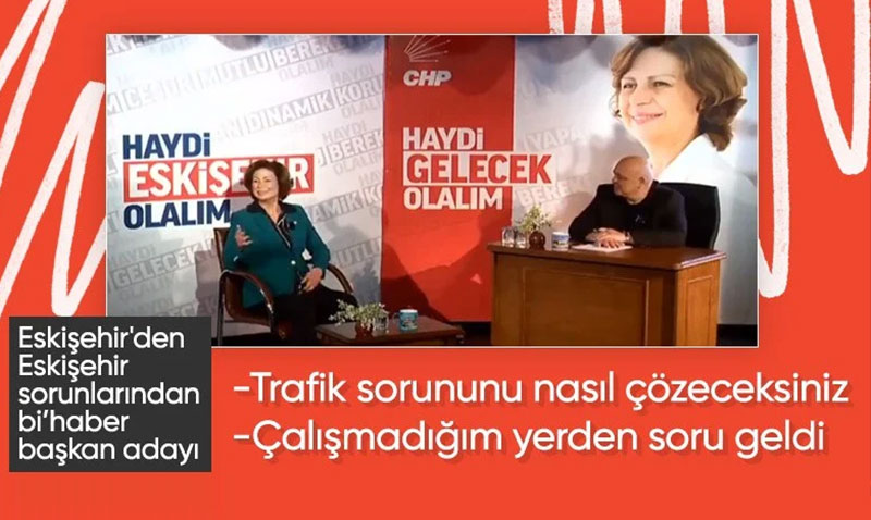 CHP’nin Eskişehir adayı Ayşe Ünlüce, trafik sorunuyla ilgili soruya cevap veremedi