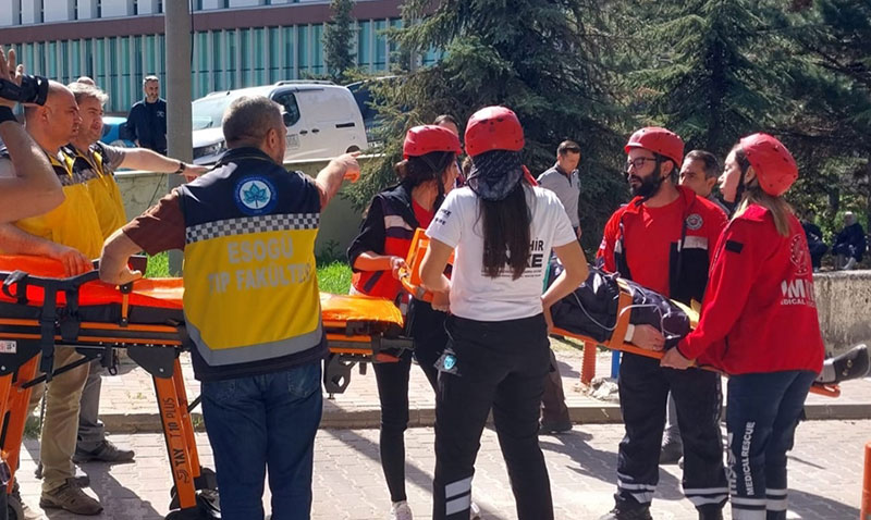 ESOGÜ Hastanesi’nde Yangın Tatbikatı Yapıldı