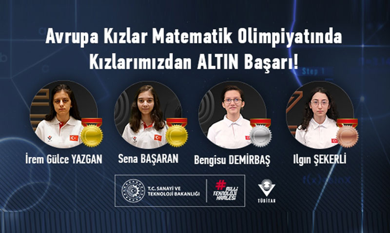 Avrupa Kzlar Matematik Olimpiyatnda Kzlarmzdan ALTIN Baar!