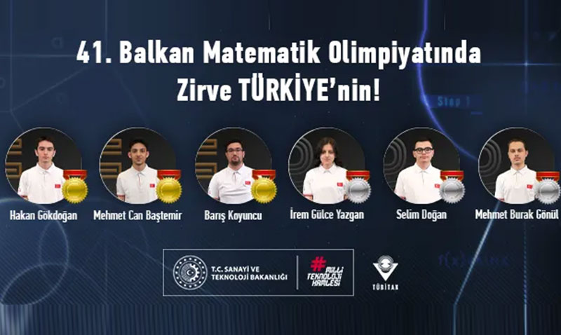 41. Balkan Matematik Olimpiyatında Zirve TÜRKİYE’nin!