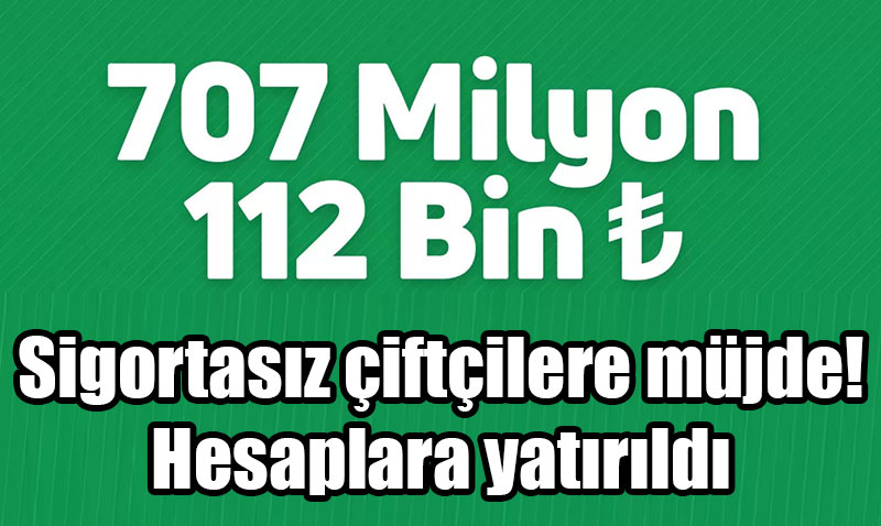 Tarm Sigortas Olmayan iftilere Mjde