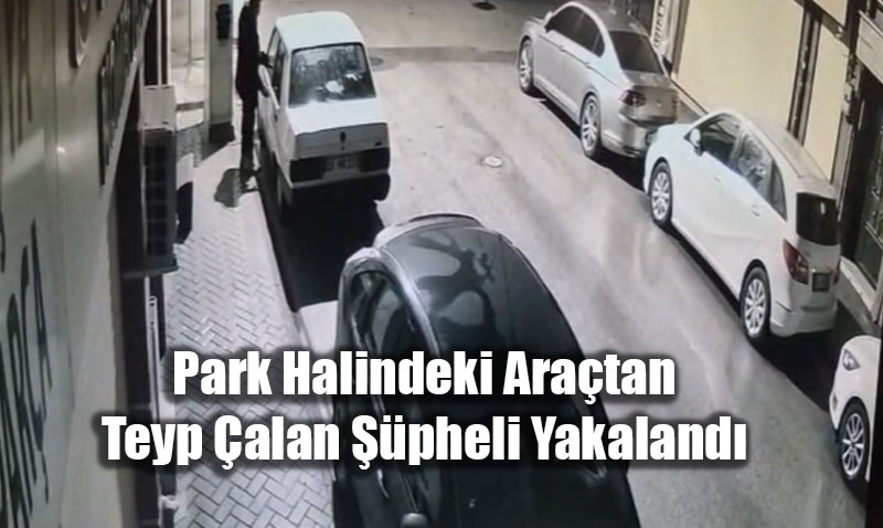 Park Halindeki Ara�tan Teyp �alan ��pheli Yakaland�