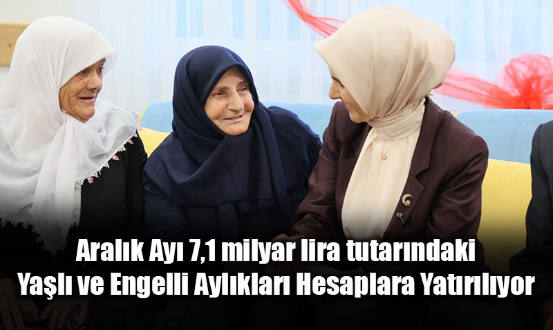 Bakan Gkta Duyurdu: Aralk Ay Yal ve Engelli Aylklar Hesaplara Yatrlyor