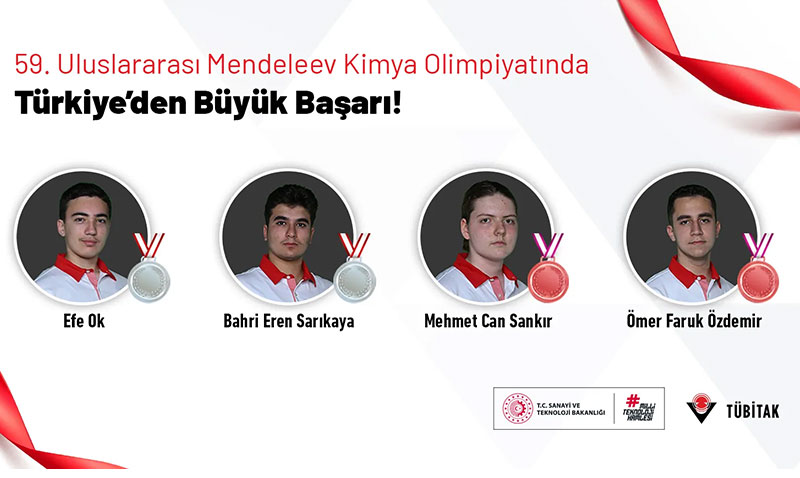 59. Mendeleev Kimya Olimpiyatı’nda Türkiye’den 4 Madalya!