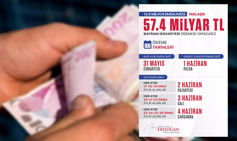 Erdoğan’dan emeklilere bayram ikramiyesi müjdesi
