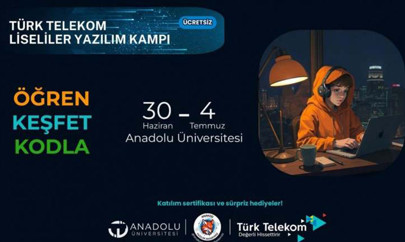 Anadolu Üniversitesinden Öğrencilere Ücretsiz Yazılım Kampı