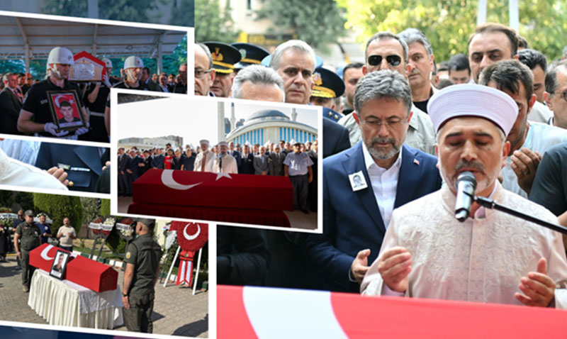ORMAN YANGINI ŞEHİTLERİ SON YOLCULUKLARINA UĞURLANDI