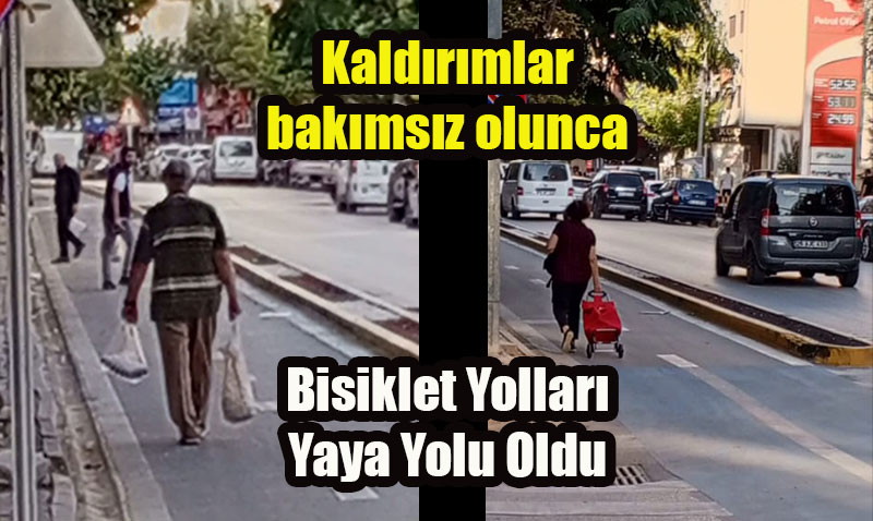 Eskişehir’de Bisiklet Yolları Yaya Yolu Oldu: Kaldırımlar Bakım Bekliyor