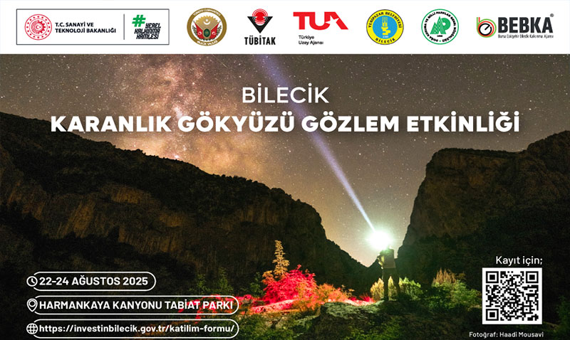 Harmankaya Kanyonu’nda Karanlık Gökyüzü Gözlem Etkinliği Başlıyor