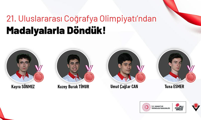 21. Uluslararas Corafya Olimpiyatnda Trkiyeden Madalya Zaferi