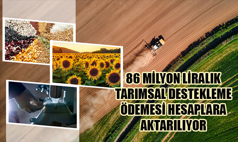 Tarım ve Orman Bakanlığı’ndan 86 Milyon Liralık Tarımsal Destekleme Ödemesi