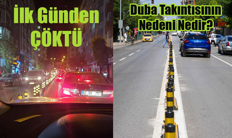 Belediye Dubaları Yerleştirdi, Trafik Kilitlendi: Atatürk Caddesi’nde İlk Gün Kaosu