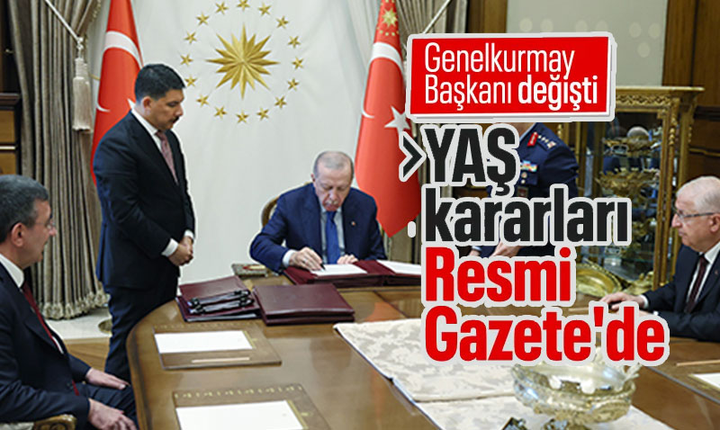 Cumhurbaşkanı Erdoğan, Yüksek Askerî Şûra kararlarını imzaladı