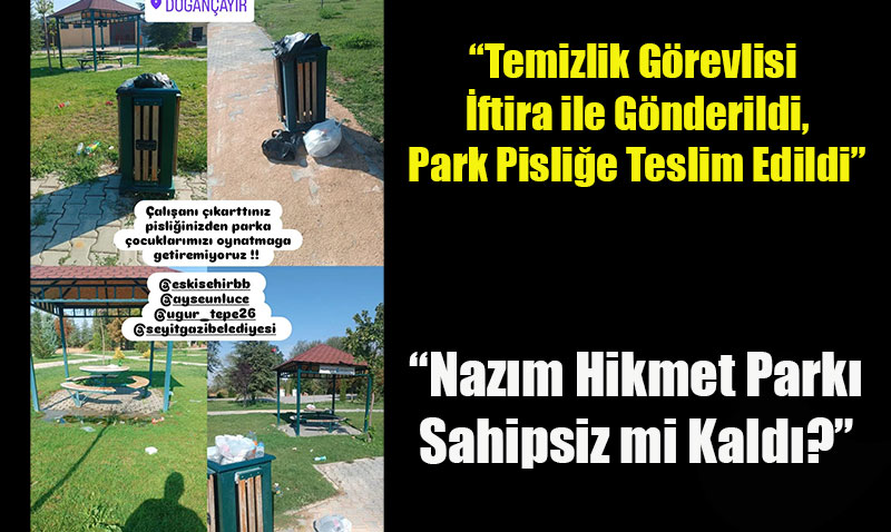 Vatanda Tepkili: Temizlik isi Gnderildi, Park Pislie Teslim