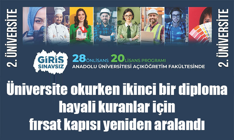 Anadolu niversitesi’nden "kinci niversite" Frsat