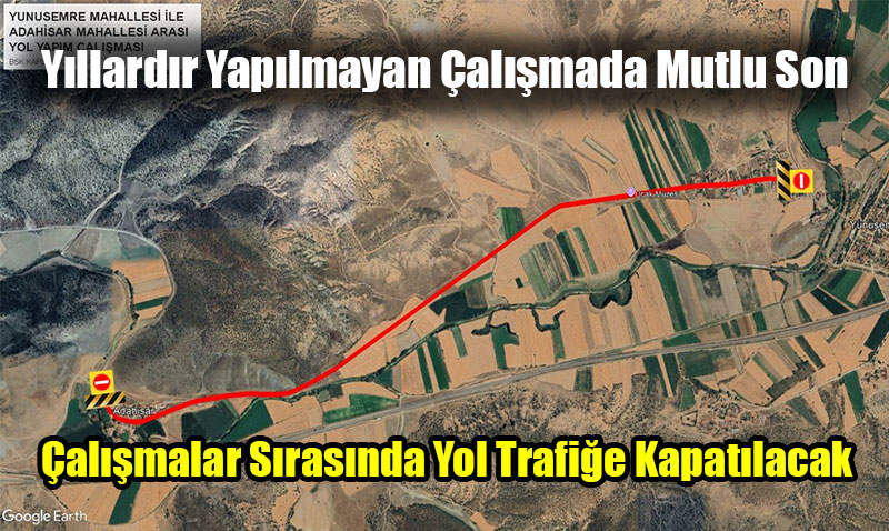 Mihalk-Beylikova Yolu Asfaltlama almas Nedeniyle Trafie Kapatlyor