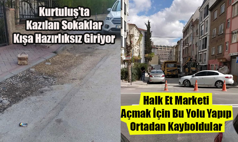 Kurtuluş Mahallesi’nde Altyapı Çalışmaları Yarım Kaldı