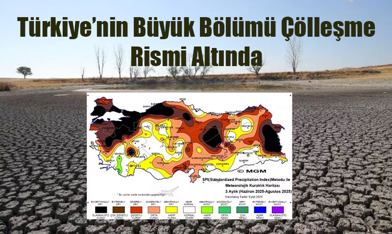 MGM Kuraklık Haritası Yayınlandı: Türkiye Geniş Bir Alanda Kuraklık Riski Altında