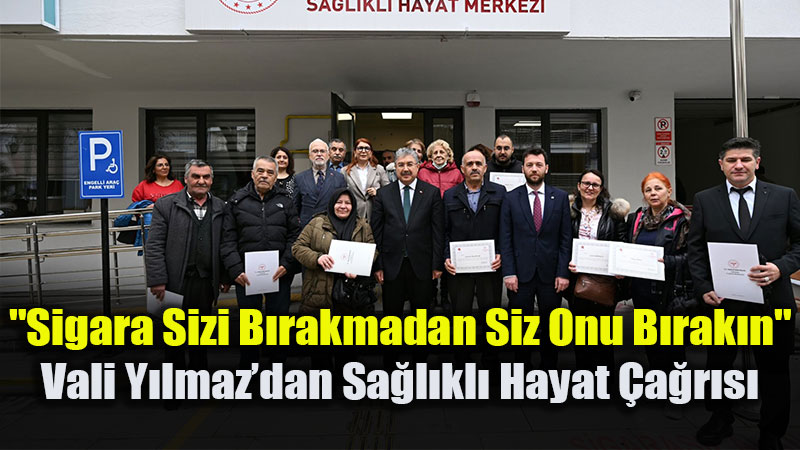 Vali Dr. Erdin� Y�lmaz�dan Sigaray� B�rakanlara "Ba�ar� Belgesi"