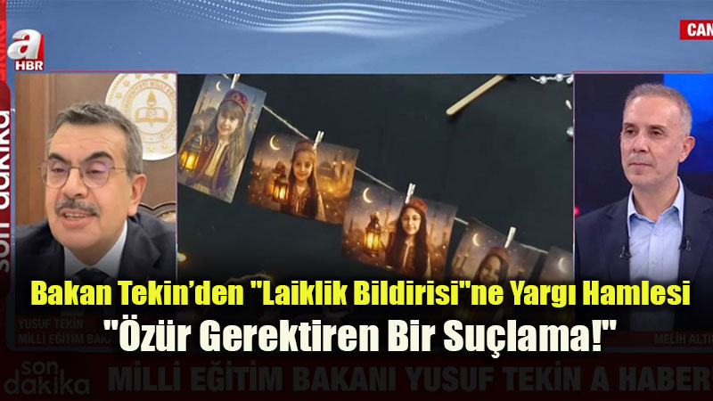 Bakan Yusuf Tekin: "Laiklik, �nan� ve �badet H�rriyetinin G�vencesidir"