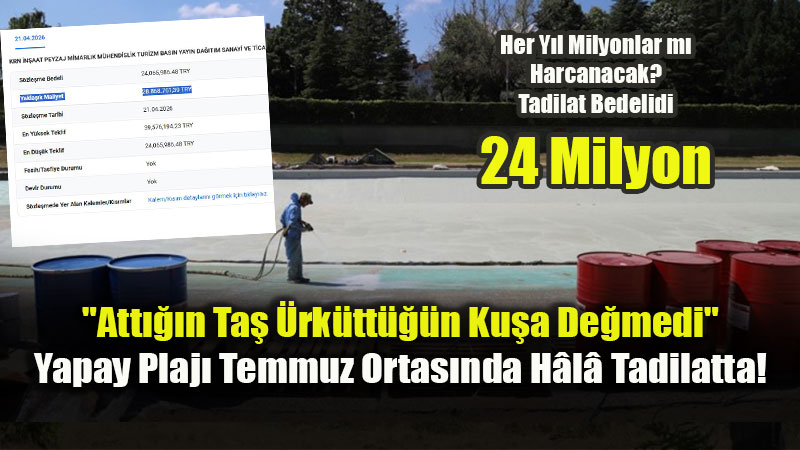 Eski�ehir�de Yapay Plaj De�il "Para Yutan Havuz": Temmuz Ortas�nda H�l� Kapal�!