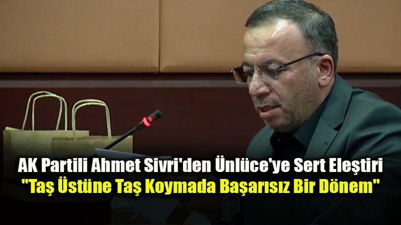 Sivri�den �nl�ce�ye: "Eski�ehir ��in Ta� �st�ne Ta� Koymada Ba�ar�s�z Bir D�nemdi"