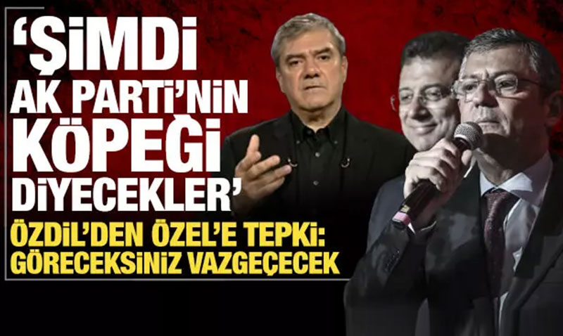 Ylmaz zdil’den zgr zel’e tepki: imdi troller AK Parti’nin kpei diyecek