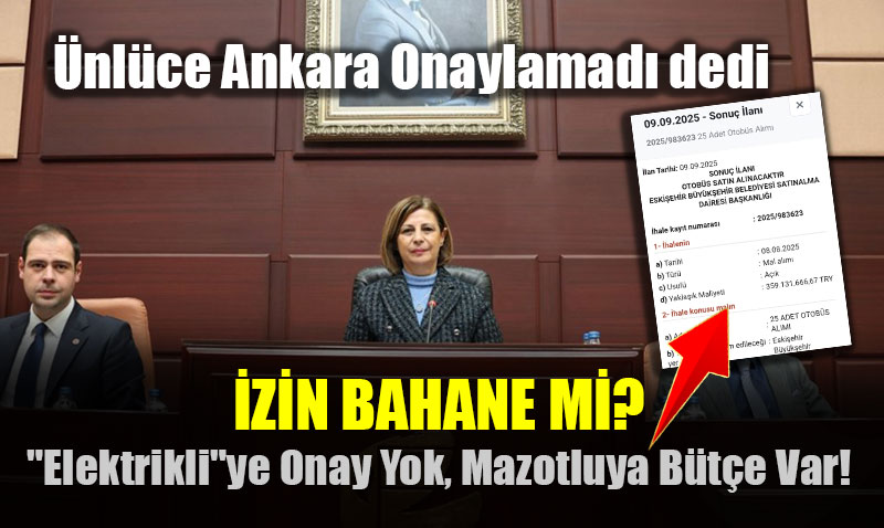 Meclis  Toplant�s�na Elektrikli Otob�s Tart��mas� Damga Vurdu