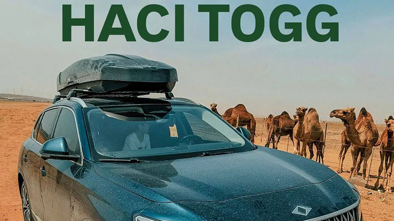 Gaziantep�ten Kabe�ye "Menzil" Reesi: 7 Ki�ilik Aile Togg ile Umre Yolculu�unu Tamamlad�!